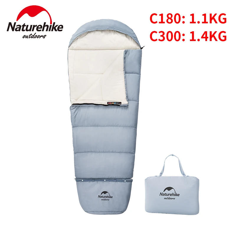 Naturehike Ultralight Outdoor Kids Cotton Sleeping Bag Portable Travel Camping Lengthen Splicing Children Envelope Lazy Bag sleeping bag