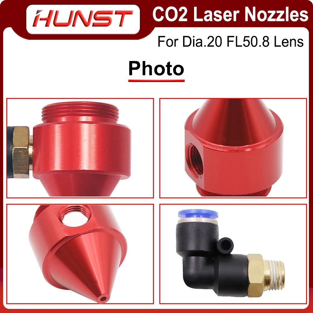 HUNST Laser Air Nozzle for Diameter 20mm FL50.8mm Lens for Laser Head at CO2 Cutting and Engraving Machine laser air assist pump
