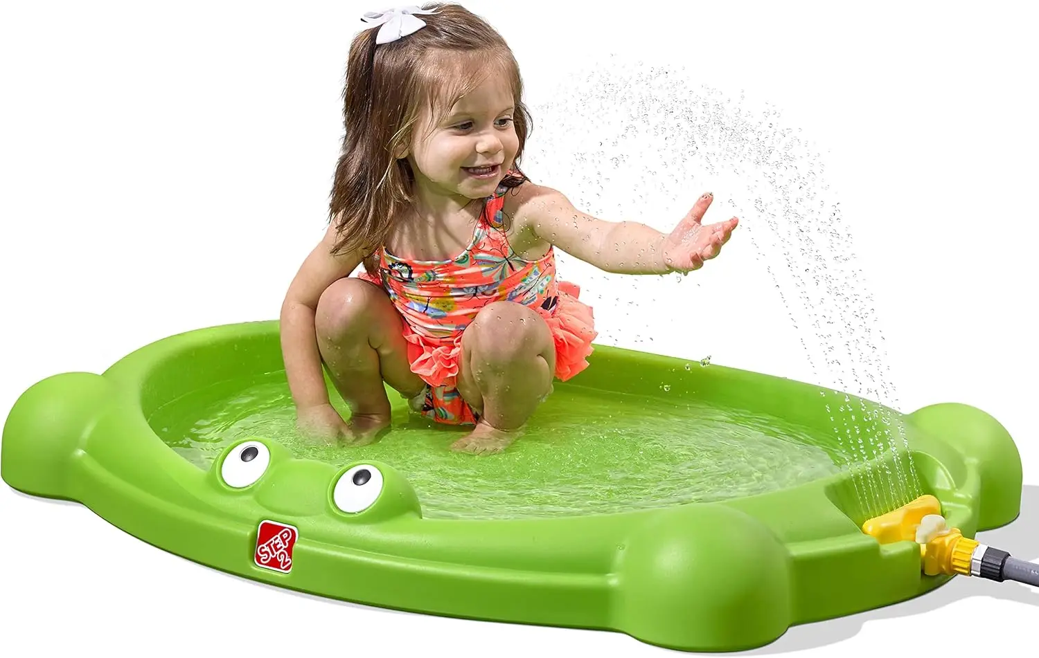 Step2 Water Bug Splash Pad, Kids Water Table, Summer Outdoor Toys, Toddler Sprinkler and Pool, Ages 1.5+ Years Old, Green
