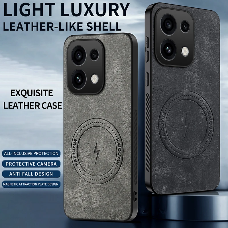 Simple Stylish Magnetic Suction Luxury Leather Skin-friendly Anti-drop Cover Case