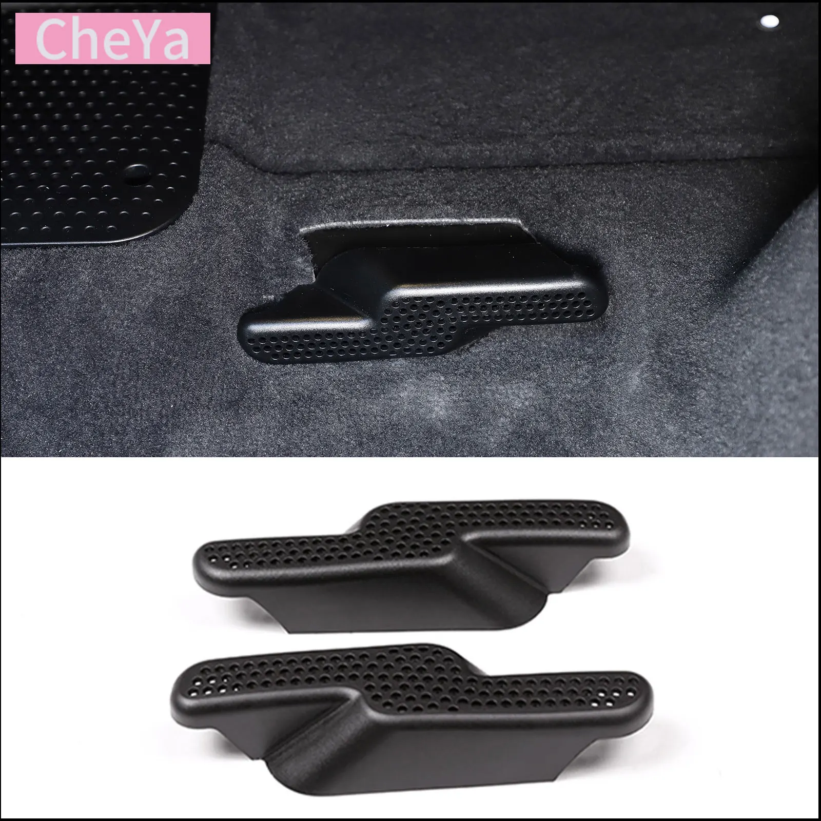 

For BMW iX1 X1 U10 U11 2023-2024 Air Outlet Dust Cover Under Car Seat ABS Black Interior Modification Accessories 2 Pcs