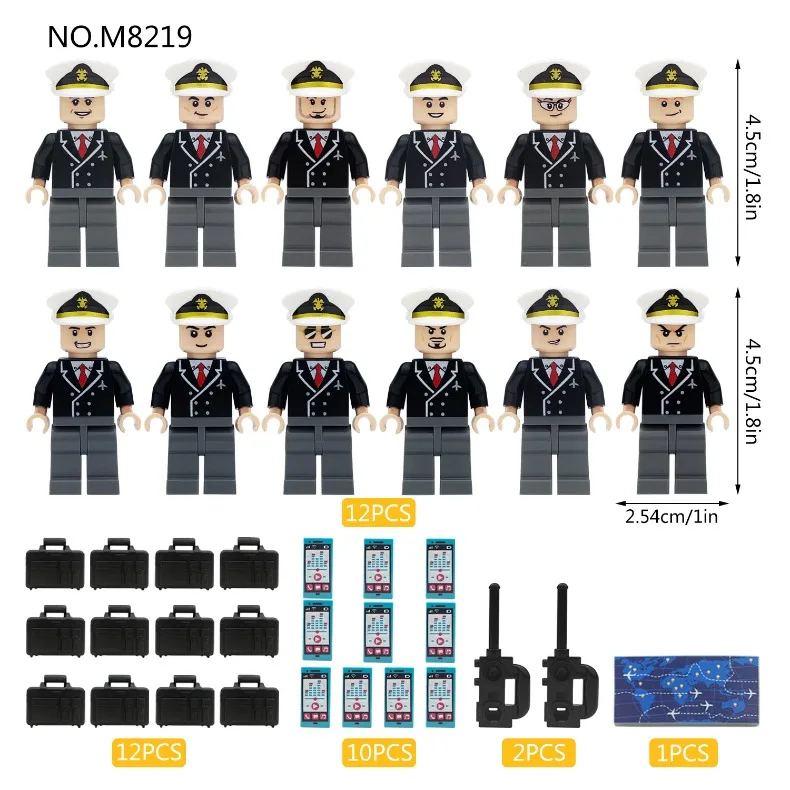 12-teiliges Militär-Spezialeinheiten Mini-Actionfiguren Plastik-Bausteine-Set, DIY Lernspielzeug Geschenk für Kinder und Erwachsene – Detail 2