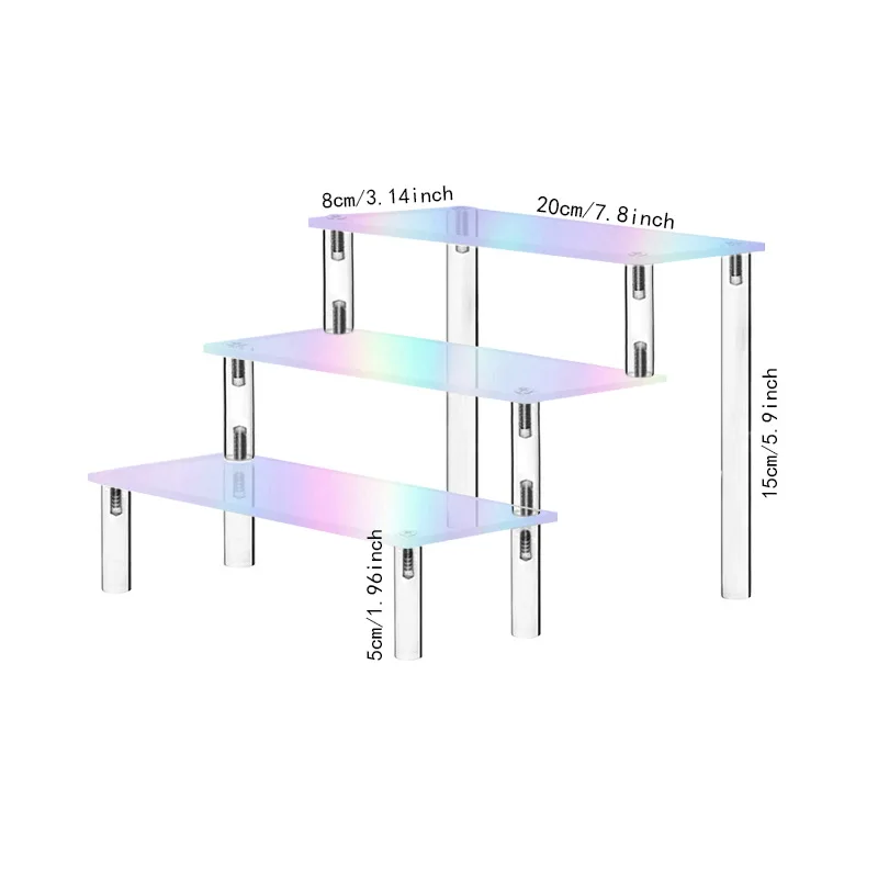 Clear Acrylic Display Stand For Anime Figures Cupcake Shelf Organizer thumbnail 7
