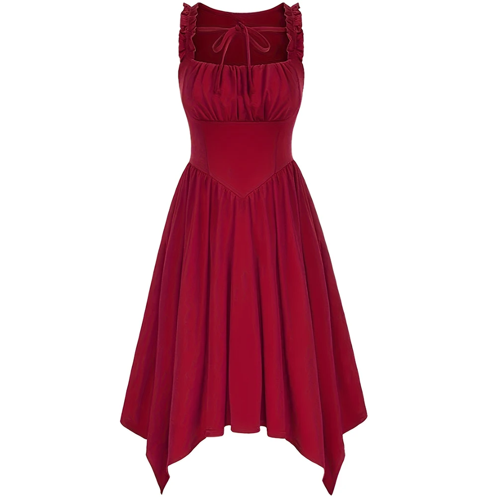 

Women Elegant Solid Diagonal Collar Sleeveless Mini Bodycon Formal Party Dress