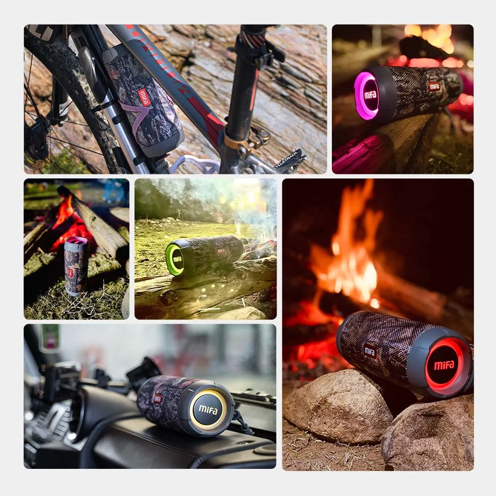 US $76.99 mifa WildRod Portable Bluetooth Speaker Wireless Outdoor camping Speaker, Bluetooth 5.3 Streaming,IP67 Waterproof and Dustproof