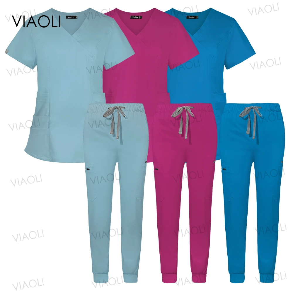 

Beauty Salon Spa Work Clothes Women Medical Scrubs Set Hospital Doctor Nurse Uniforms Accessories Dental Clinic Lab Workwear