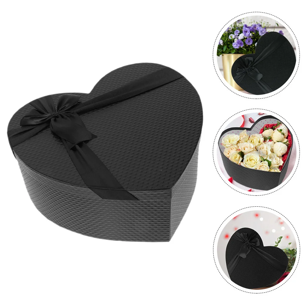 

Valentine'S Day Gifts Box Bow Knot Paper Useful Floral Chocolate Holder Heart Shaped Storage Gift Box For Anniversary