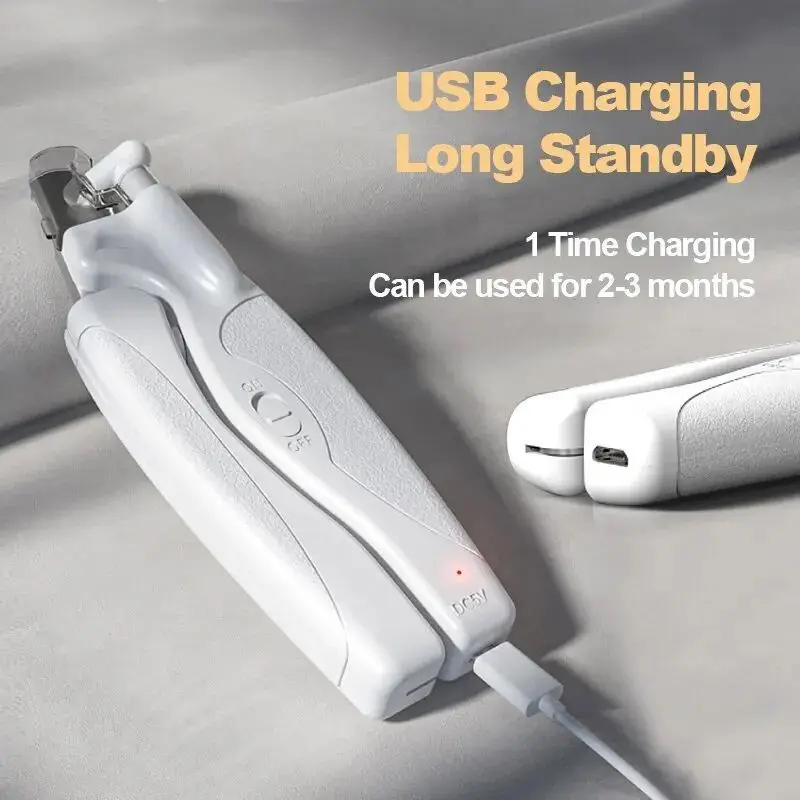 Pet Nail Clippers with Light For Dogs and Cats Rechargeable Precision Blades LED Light
