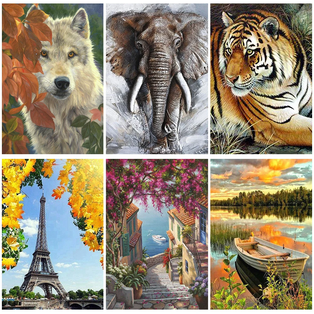 

Miaodu Diamond Mosaic Wolf Rhinestones Cross Stitch Animal Full Drill Diamond Painting Landscape Embroidery Handmade Hobby Gift