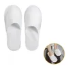 5-100Pairs Disposable Travel Hotel Slippers White Towelling Closed Toe Spa Shoes Bathroom Sets Washroom Shower Bath Accessories 3