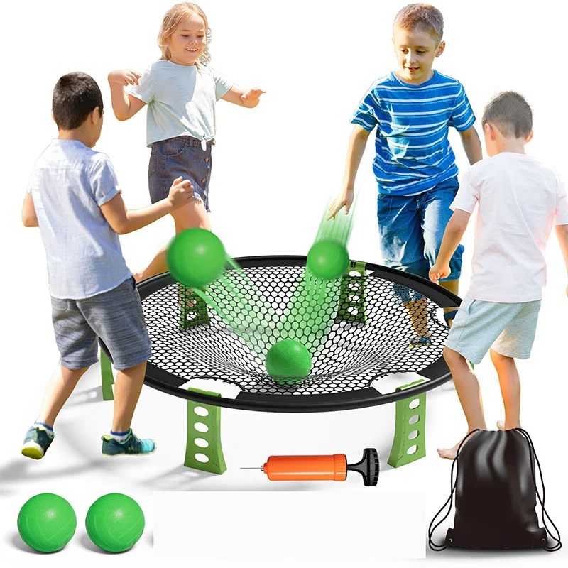 Portable Beach Volleyball Game With 2 Balls Multiplayer Volleyball Battle Game For Beach Yard Lawn Backyard Park