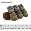 4Pcs/Set Dog Shoes for Large Dogs Breathable Professional Outdoor Dog Shoes Anti-Slip Durable Pet Shoes for Hiking Rubber Sole 6