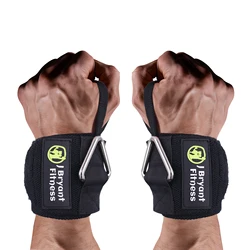 Adjustable Triangle Ring Wrist Wraps for Weightlifting & Strength Training (Black)