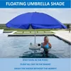 The Floating Pool Umbrella provides the perfect shade canopy! The floating table has 6 cup holders for your drinks! 2