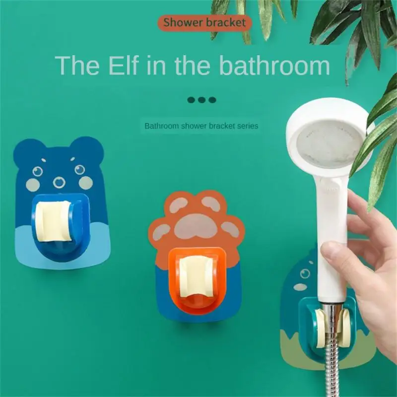 

Self-Adhesive Showerhead Bracket Universal Wall-Mounted Adjustable Hand Shower Holder Cartoon Shower Head Base Stable Rotation
