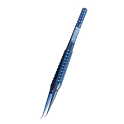 Precision Titanium Alloy Non - Magnetic High Hardness Tweezers - TI - 15 (Blue)