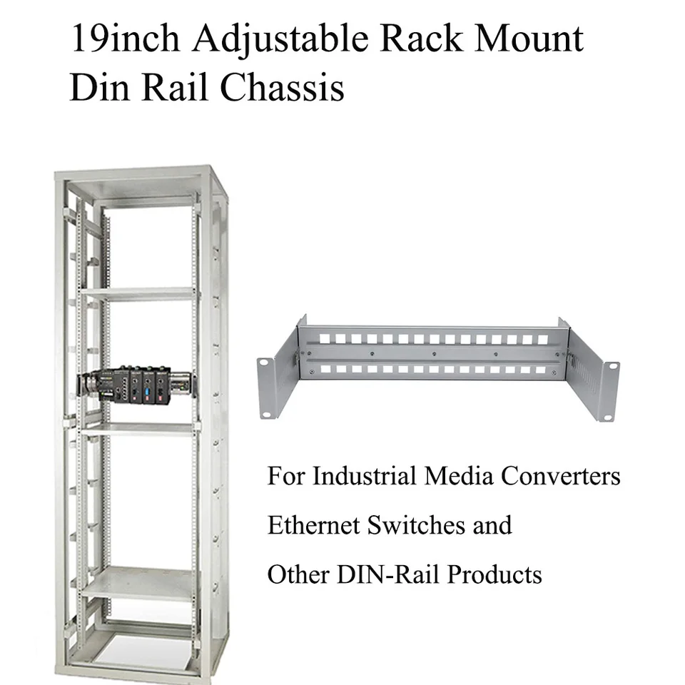 Kit Rail DIN 19 Pouces Pour Montage En Rack - Alliage Alu Réglable