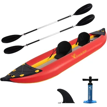 Kayak|Emergency Boat| 1-2 Person Professional Series Lightweight Inflatable Kayak Sit-in Kayak Set with Paddle 1