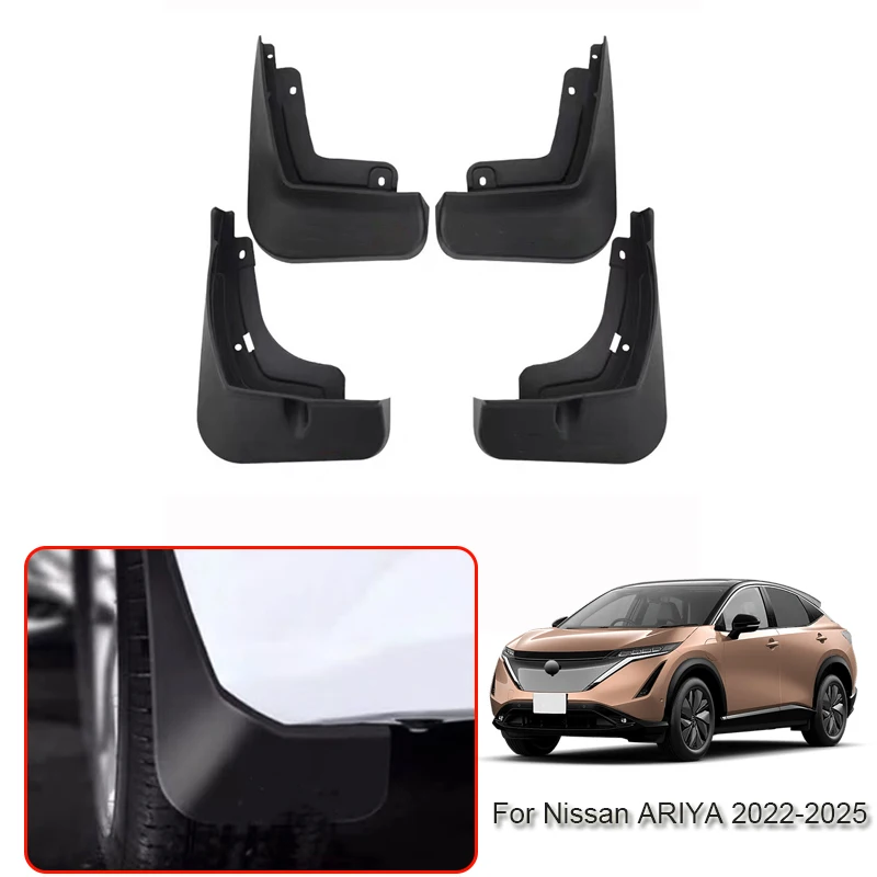 

ABS 4PCS Car Mudflaps Mudguards Fender For NISSAN ARIYA 2022-2025 Splash Guards Mud Flaps Dustproof External Auto Accessories