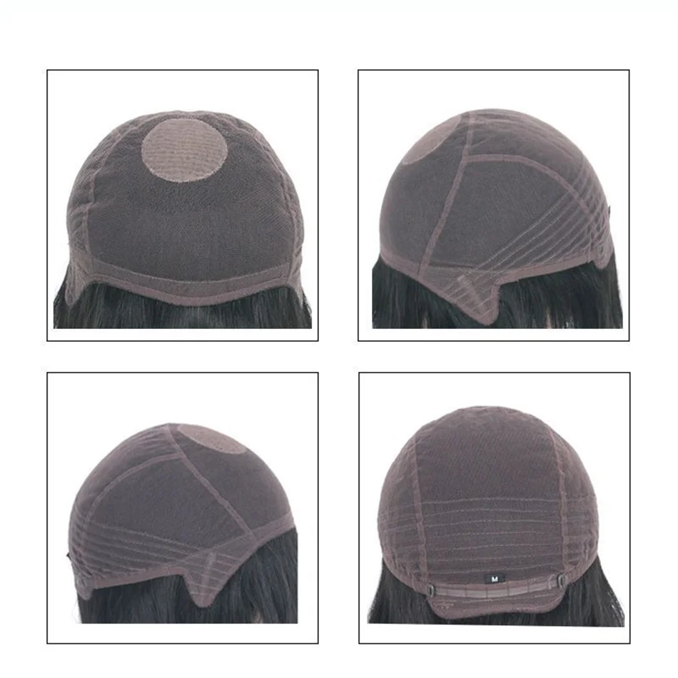 Parrucche in Capelli Umani Brasiliani con Base in Seta, Parrucca Full Lace Pre-Piumata, Liscia e Setosa, Parrucca Frontale Full Lace con Top in Seta, Capelli Umani Grezzi - immagine 6