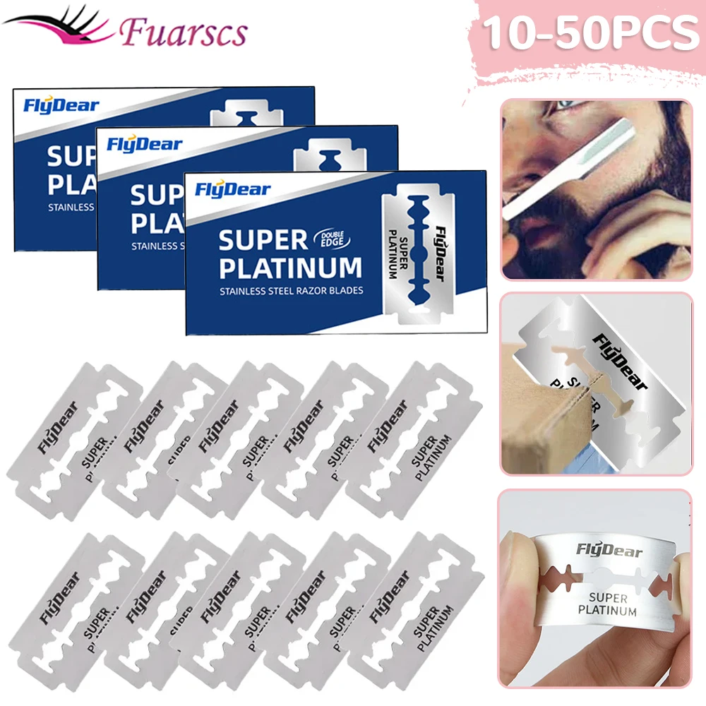 

10/20/30/50pcs Razor Blades For Double Edge Razor Stainless Steel Blades Used for Folding Knife with Shaving & Hair Removal