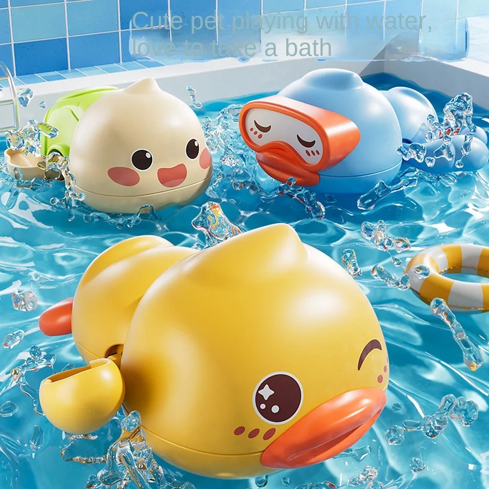 

Water Floating Bathing Shower Toys Dolphins Clockwork Children Bathtub Toys Duck Cute Baby Shower Toys Outdoor Bathtub Shower