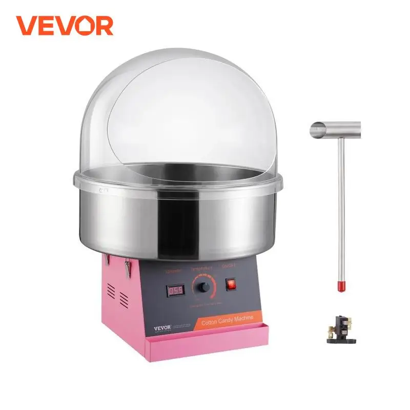 VEVOR Electric Cotton Candy Machine 1000W Candy Floss Maker Commercial Cotton Machine Stainless Steel Bowl and Sugar Scoop
