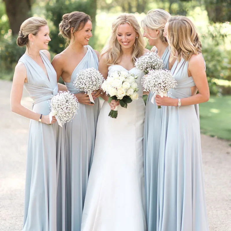 Bridesmaid Dresses 30 Colors Convertible Multi-way Bridesmaid Dress A-line Evening Greek Maxi Sexy Formal long Dress YSM-2035