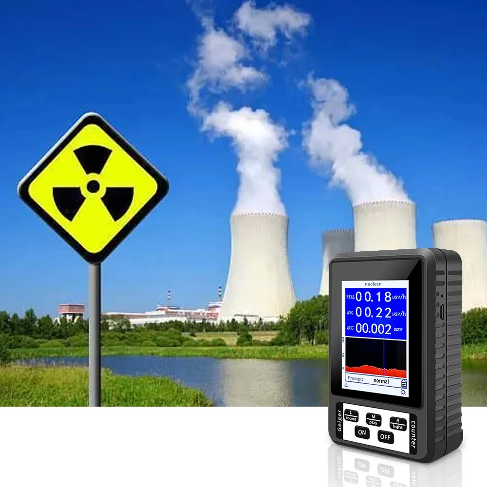 Geiger Counter Nuclear Radiation Detector Personal Dosimeter X-ray Beta Gamma Detector LCD Radioactive Tester Marble Tool