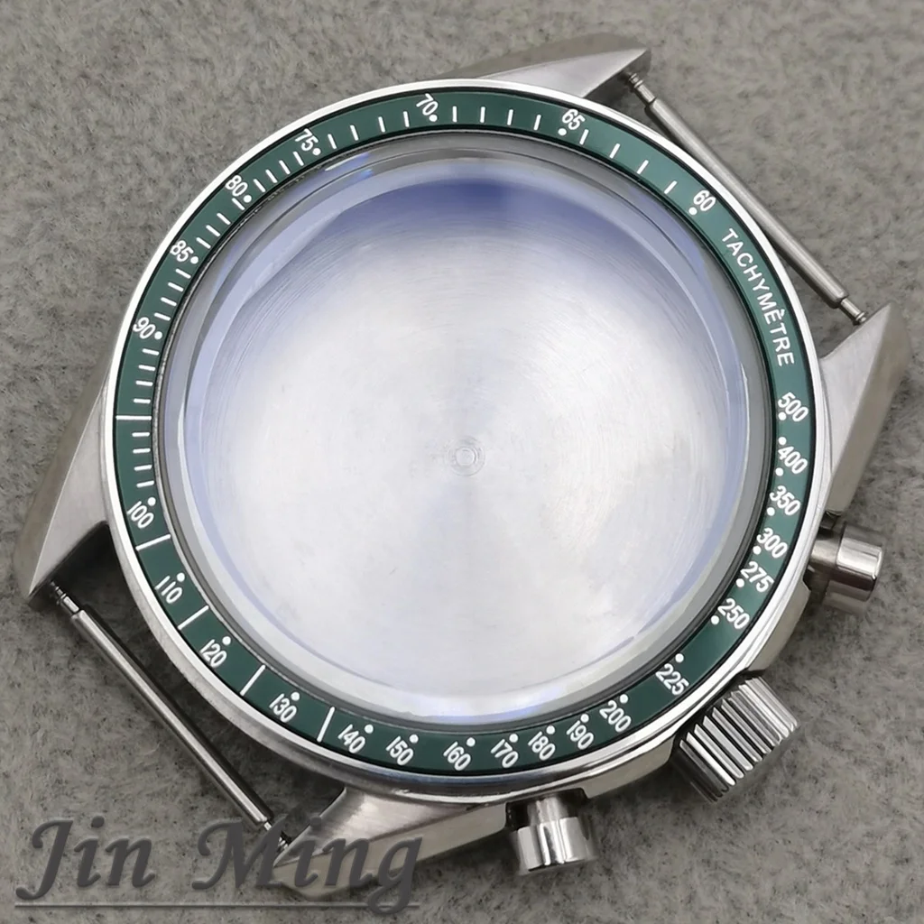 Premium Moonswatch Metal Chronograph Case with Sealed Back, 39.7mm Bezel