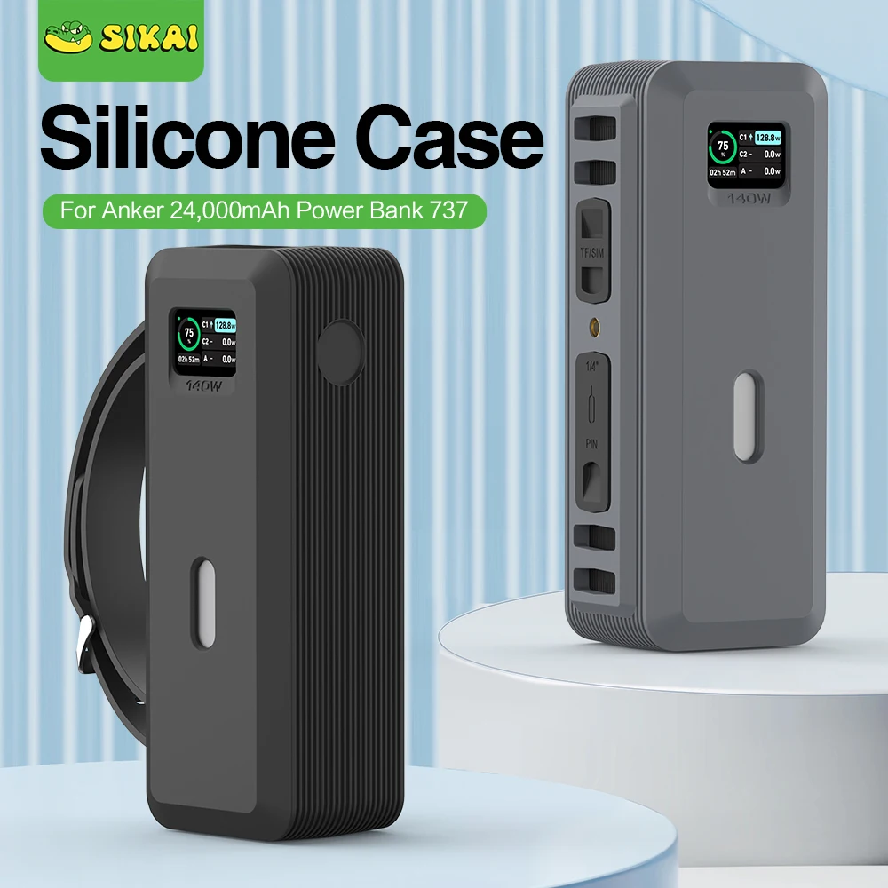 Power Bank Case Silicone Case Anker Prime 27,650mAh 250W/20,000mAh 200W Power Bank Protective Travel Case Carrying Travel Storage Organizer