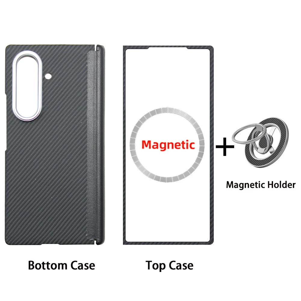 Sleek Carbon Fiber Magnetic Phone Case - Ultra-Thin Aramid Protection