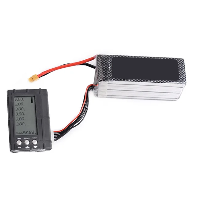 2-6S LiPo LiFe Battery Balancer Voltage Meter Tester 3 in 1 LCD Display RC Battery Discharger Balancer Tools for Drones Model - Image 3