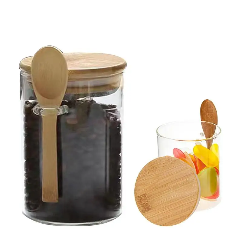 Overnight Oats Jars glass sealed jar With Lid And Spoon Glass Mason Jars Food Storage Container for Cereal Fruit Milk Salad Oats 5