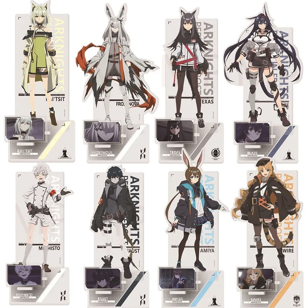 Arknights Gioco Acrilico Stand Figura Amiya Frostnova Texas Mephisto Faust Desktop Cosplay Modello Ciondolo Accessori Fan Regali