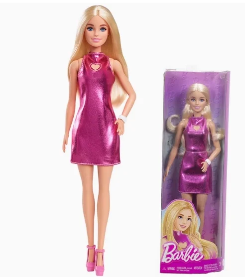 Original Mattel New Barbie Fashionista Country Girl Pretend Play Princess Doll for Kids Toys Christmas Birthday Gifts HRH21