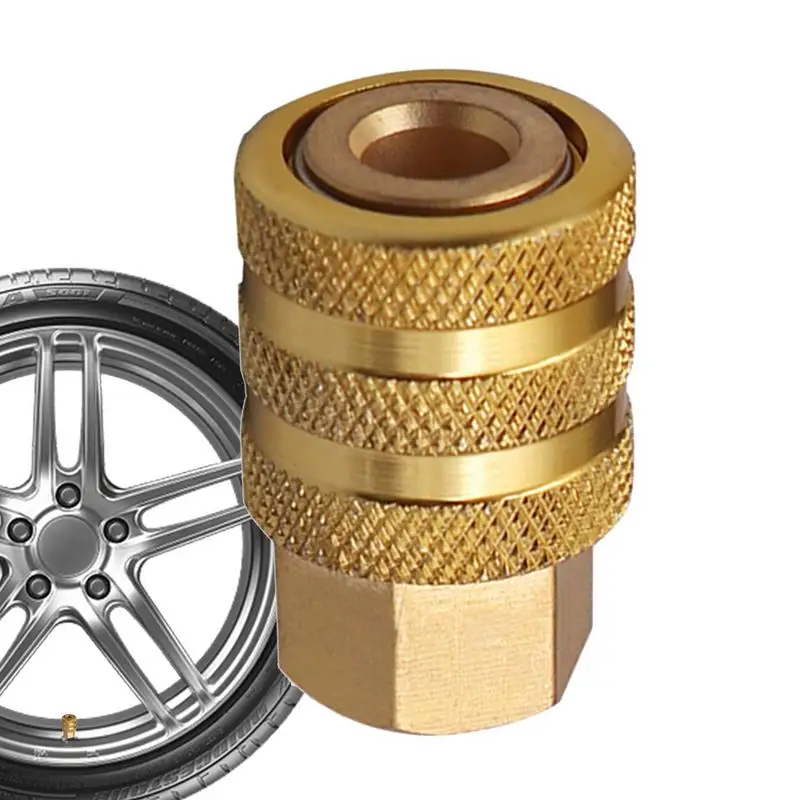 

Air Chuck Inflator Pump Adapter Quick Inflation Connector Pump Nozzle Clamp Solid Brass Erosion-resistant Car Tire Valve Clip