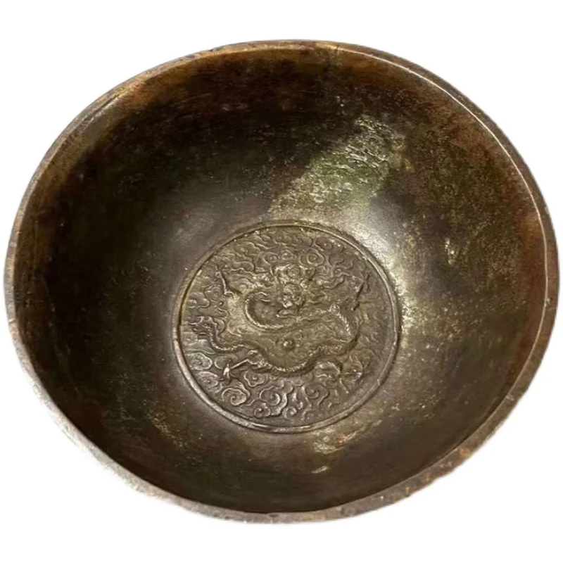 Antica Collezione Vintage Copper Double Dragon Bowl Study