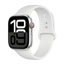 Premium Silicone Sport Band for Smartwatches - Versatile and Stylish Bracelet (White)