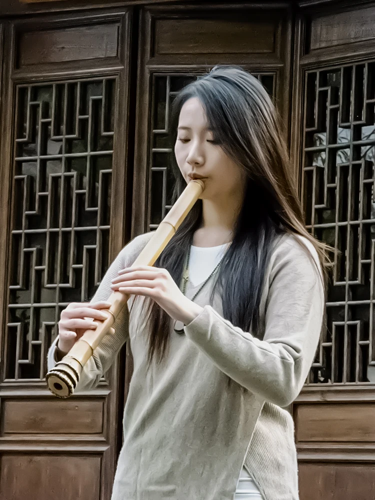 Bamboo flute woodwind flute YPXD Nan Xiao Flute Jin Bamboo Flute Shakuhachi Vertical 8 Holes Chinese G F E D Key Professional Musical Instrument