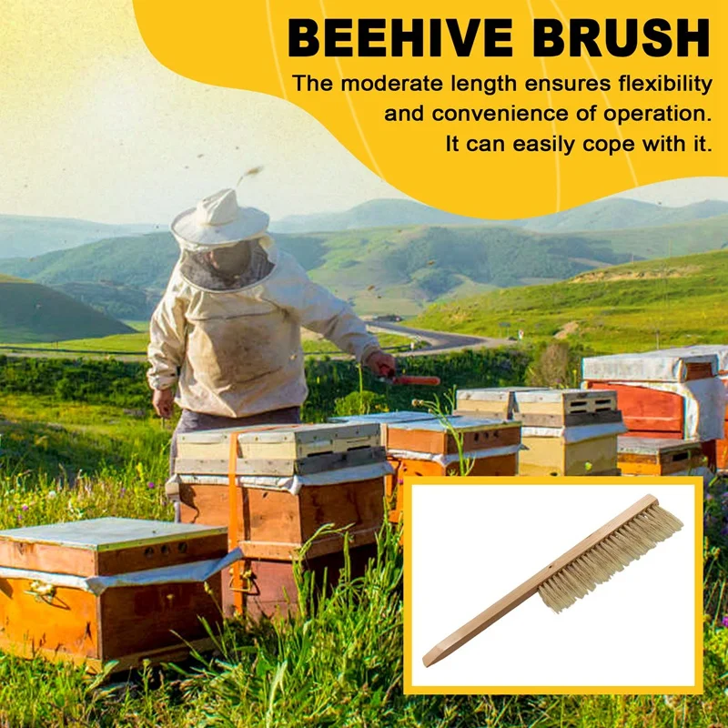 Beekeeping Tools Brush Bee Brush Wooden Handle Beekeeping Tools Equipment Hive