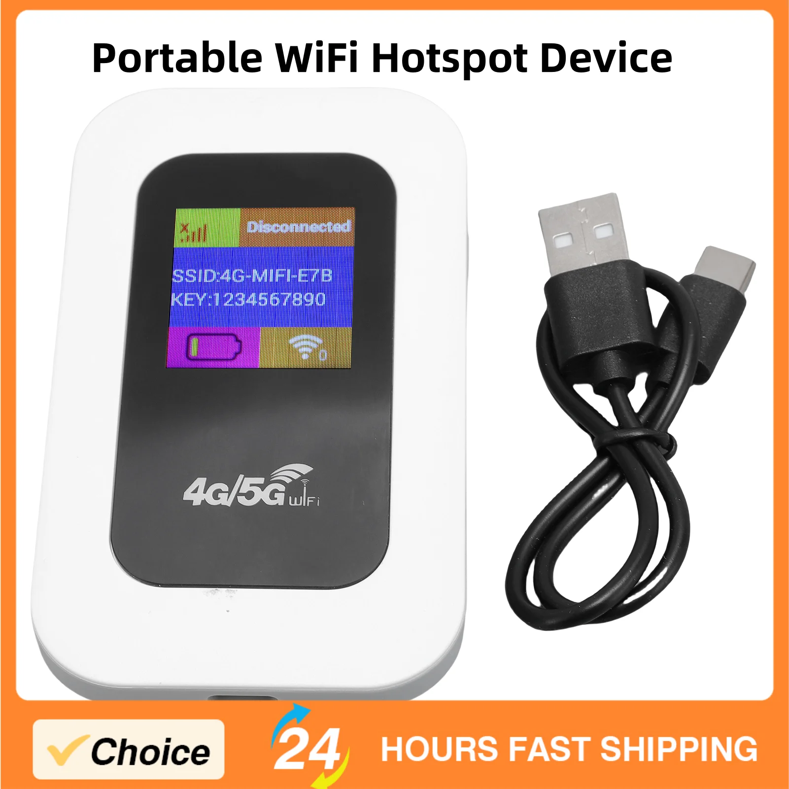WiFi Hotspot Device 300Mbps 2100mAh Battery High Speed 4G Portable ...