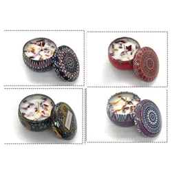 Portable Aromatherapy Candle Set with Lavender, Lemon, and Cocoa Scents for Meditation and Massage (A)