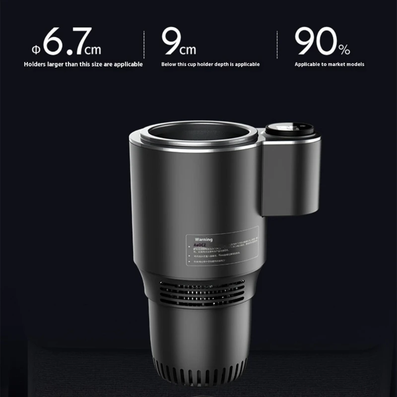 Baby Botts Touch Control 12V 36W 자동차 냉각 및 가열 컵 머그 홀더를위한 A2BF 디지털 가열 냉각 컵 홀더