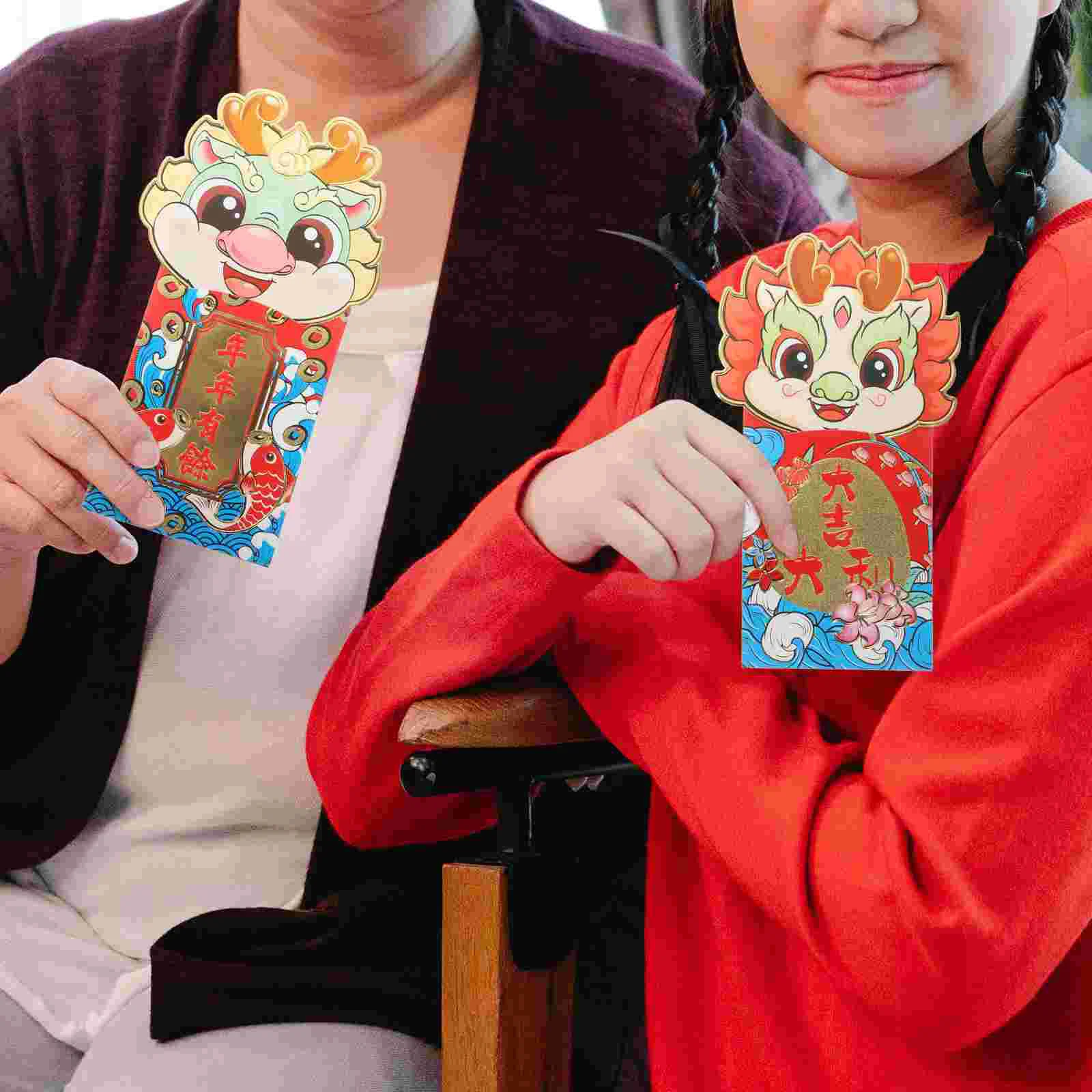 

Three-dimensional Chinese New Year Red Envelope Bag Luck Money Packet Packets for Style Envelopes Pocket Decorative Paper