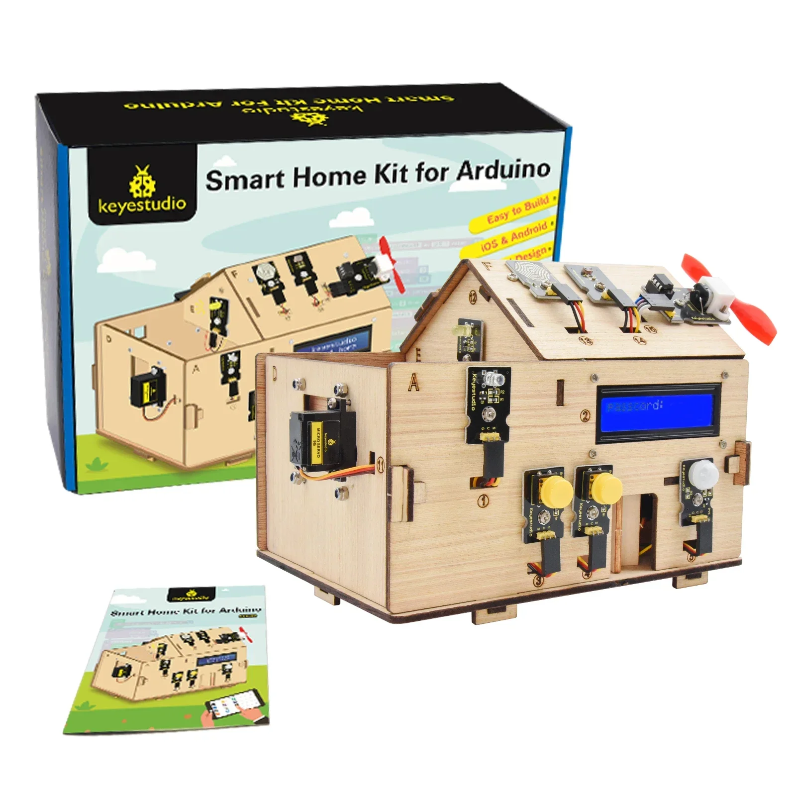 New Keyestudio Smart IOT Home Kit with PLUS Board for Arduino Starter Kit DIY Projetcs STEM Programming /CE Compliant DIY Toys