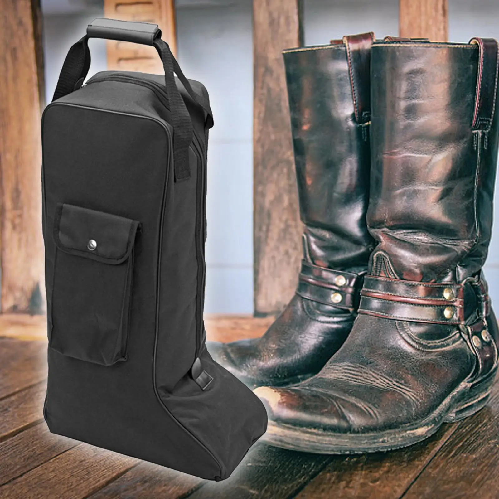 Sac à Bottes Haut Avec Poignée - Pour Bottes D'équitation, Cowboy, Rangement Anti-poussière, Dimensions 54x19x31 Cm, Tissu Oxford 600D