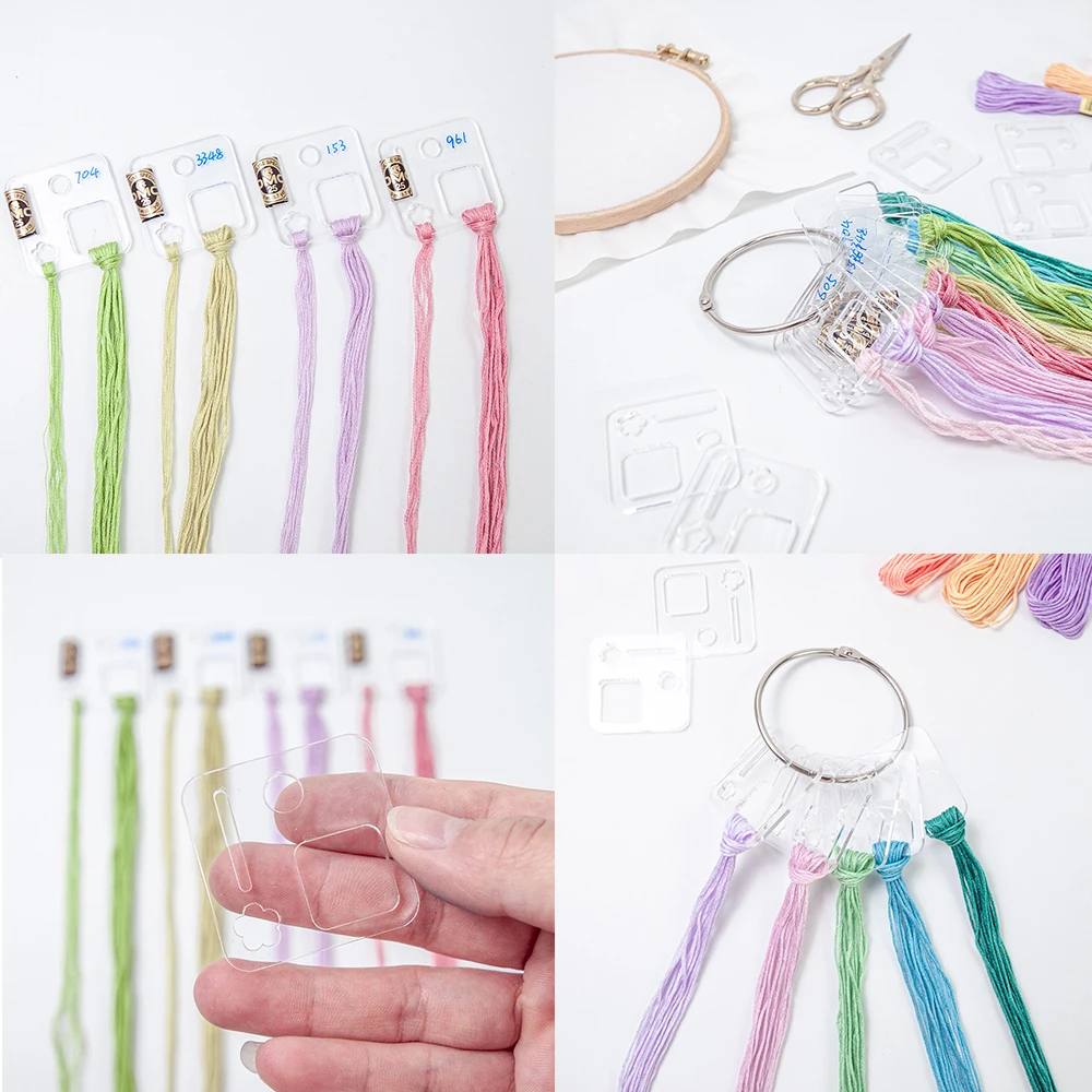 Acrylic Thread Drops 12-30Pcs for Embroidery Floss
