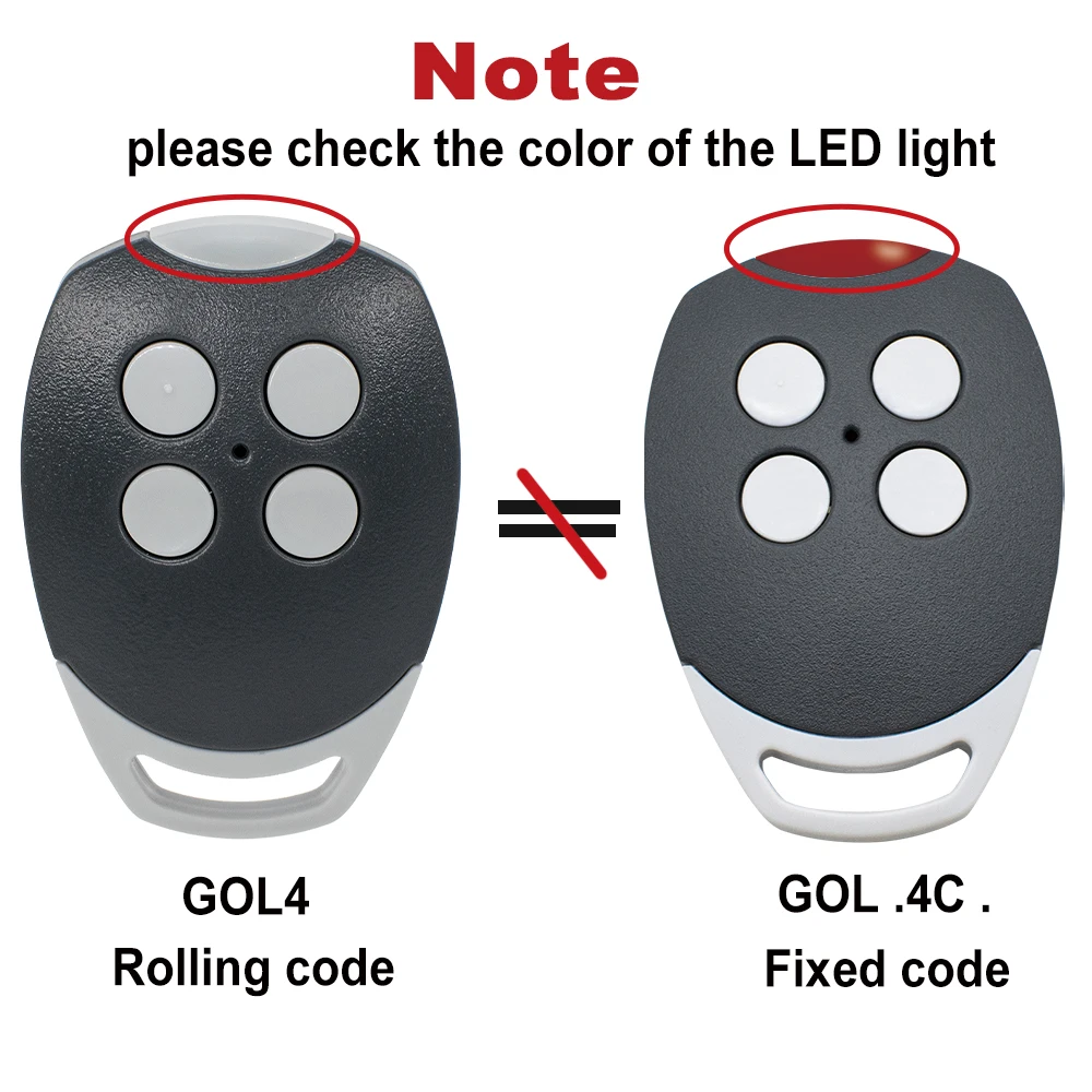 Ditec GOL4 Garage Door Remote Control Work For Ditec BIXLS2 BIXLP2 BIXLG4 Gate Keyfob 433.92MHz Rolling Code 3