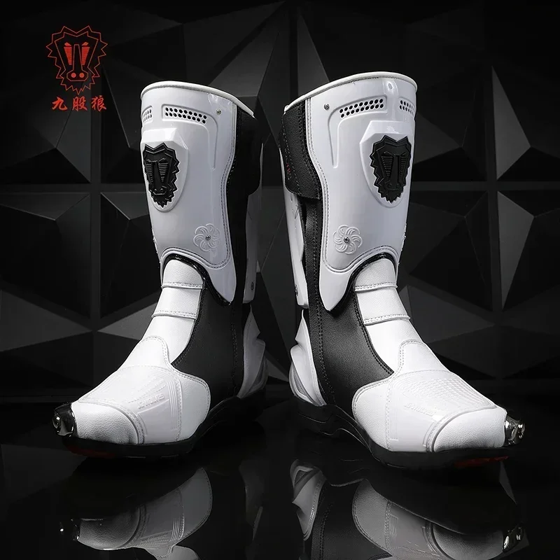 Motorcycle Racing Boots SIZE 39-47 for Biker Riding Protective Gear Shift Microfibe Leather
